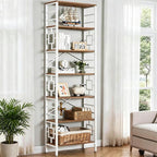 HOMISSUE Bookcase, 7-Tier Tall Bookshelf Metal Bookcase and Bookshelves by Homissue