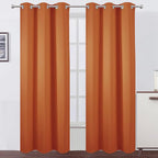 Blackout Curtains 42 x 84 inch/Orange Curtains Set of 2 Panels/Thermal by Lemomo