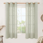 Linen Curtains 63 inch Length 2 Panels by LAMIT
