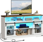 HOOBRO TV Stand for 65 Inch TV, Farmhouse Entertainment Center - Image 8