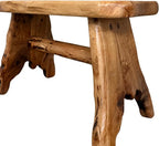 Natural Edge Cedar Wood Tree Stump Indoor/Outdoor Stool, Garden Bench, Night - Image 3
