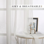NICETOWN Sheer Curtains for Bedroom Windows, Grommet Casual Soft Voile Sheer - Image 4
