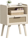 Lerliuo Rattan Nightstand, Side Table by Lerliuo