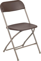 Flash Furniture Hercules Series Plastic Folding Chair Brown - Image 11
