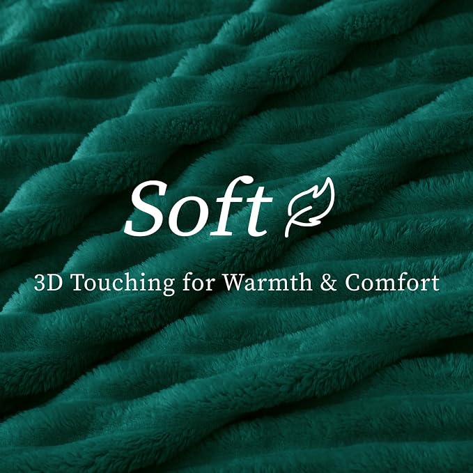 BEDELITE Ribbed Fleece Throw Blanket - Image 4