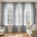 MIULEE Dark Grey Sheer Curtains 96 Inches Long 4 Panels 54 x 96 Inches | Light by MIULEE
