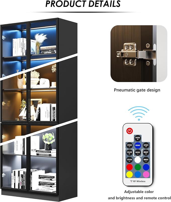 Wildhome Wooden Display Storage Cabinet - Image 4