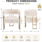 Modern Barrel Accent Chairs Set of 2, Living Room Side Chairs - Image 2