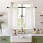 BGment Small Linen Curtains 24X36 Inch Length by BGment