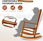 Hupmad Wooden Oversized Porch Rocker Chair - Image 4