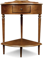 Coastal Solid Wood Corner Wedge Table - Image 4