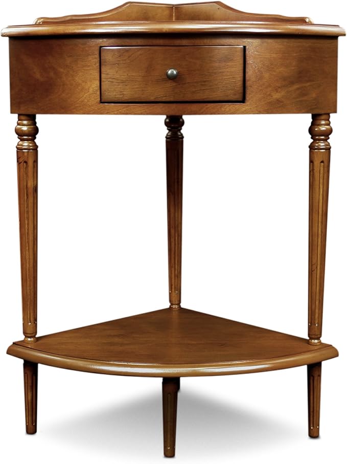 Coastal Solid Wood Corner Wedge Table - Image 4