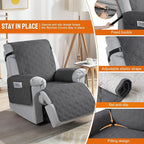 VANSOFY 100% Waterproof Recliner Chair Covers, Recliner Cover Non-Slip Dog - Image 3