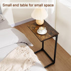 AMHANCIBLE C Shaped End Tables, Couch Side Tables that Slide Under, TV Trays - Image 8