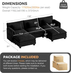 ELUCHANG Oversized 116" Modular Sectional Sofa, Comfy Cloud Couch, U Shaped - Image 2