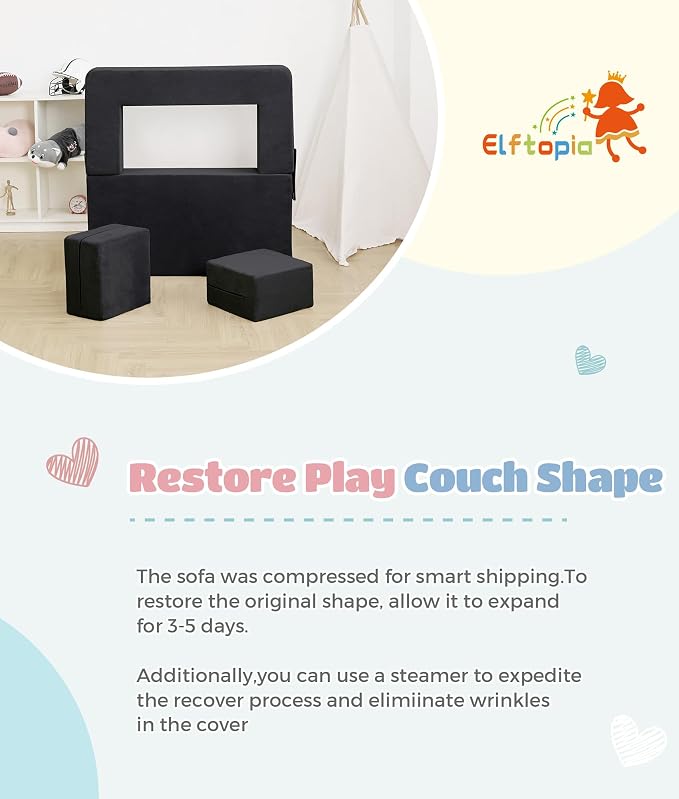 Elftopia Modular Kids Sofa, Toddler Couch Foam Armchair - Image 7