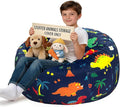 Lukeight Dinosaur Stuffed Animals Storage Bean Bag Chair Cover by Lukeight