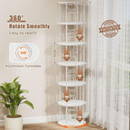 ALLSTAND 6 Tier Rotating Bookshelf, 360 ° Display Stackable Spinning Bookshelf - Image 2