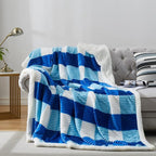 PU MEI Sherpa Blanket Twin Plaid Thick Bed Blanket, 60”*80” Super Soft Flannel by HOME