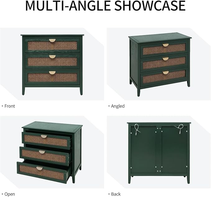 31.5" Retro Green Buffet Sideboard, Modern Coffee Bar Cabinet - Image 8
