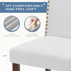 DUMOS Dining Chairs Set of 2, Modern PU Kitchen Table Chairs - Image 2