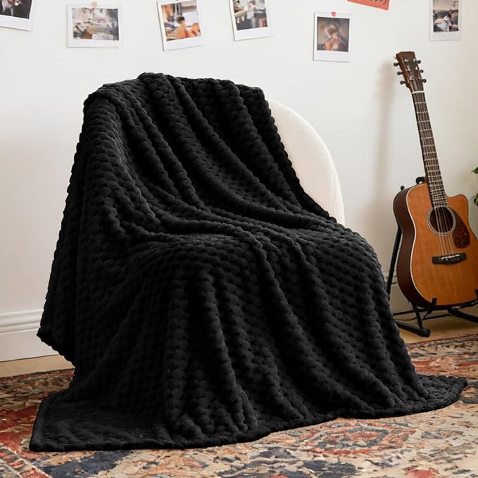 BEDELITE Black Throw Blanket for Couch, Soft Cozy Gifts for Women, 50 * 60 | 3D by BEDELITE