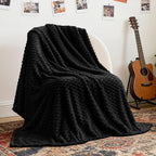 BEDELITE Black Large Throw Blanket by BEDELITE