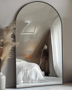 Antok 72" x44” Arched Full Length Floor Mirror, Free Standing/Wall Mount/Leaning - Image 3
