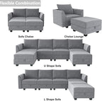 HONBAY Modern Fabric Middle Module - Image 6