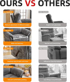 Oversized Glider Rocker Recliner, Chenille Rocking Nursery Chair - Image 5