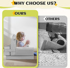 Kids Sofa Bed with Removable Washable Cover & Magic-Tape Backrest – Foldable - Image 4