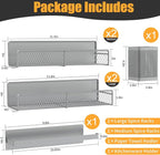 Magnetic Spice Rack for Refrigerator, 6 Pack Metal Magnetic Shelf Grey - Image 2