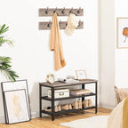 HOOBRO Hall Tree Entryway Storage Bench, Coat Rack Shoe Bench, Shoe Rack - Image 4