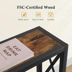 Gewudraw Console Table with Oulets and USB Ports, 55.1" Sofa Table Behind Couch - Image 8