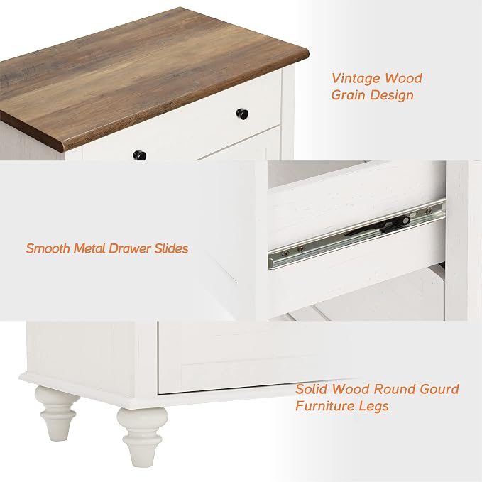 WAMPAT Farmhouse Nightstand - Image 4