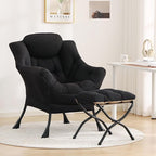 Tiita Lazy Chair with Ottoman, Comfy Leisure Sofa Armchair with Ottoman - Image 8