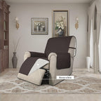 Easy-Going Reversible Couch Cover, Recliner 22 in, Chocolate/Ivory | Machine - Image 2
