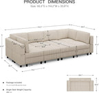 Belffin 114.2" 8 Seats Modular Sectional Sofa - Image 2
