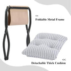 15" Folding Ottoman, Foldable Footrest Stool, Portable Small Foot Stool - Image 5