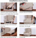 Turquoize Wingback Chair Covers 2 Piece Wing Chair Slipcover Stretch Slipcovers - Image 6