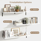 Fun Memories Deep Floating Shelves, 36W x 8D Floating Shelves Set of 2 - Image 5
