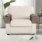 ANARACHON Leather Look Couch Arm Covers Set of 2 Armrest Covers - Image 2