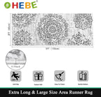 HEBE Hallway Runner Rug 2'x5', Washable Non Slip Kitchen Rug Runner | Soft Boho - Image 2