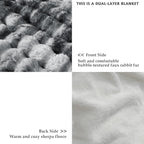 60x80 Inches Ultra-Soft Fuzzy Faux Fur Plush Twin Size Blanket - Image 3