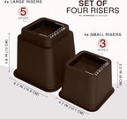 Utopia Bedding Bed Riser, 3 & 5 Inches Adjustable Furniture Risers - Image 2