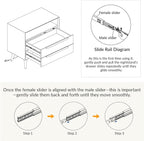 HULALA HOME End Table with Charging Station, Mid-Century Modern 2 Drawer and - Image 9
