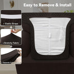 Waterproof Chair Cover with Arms 2-Piece Set Striped Slipcover - Image 4