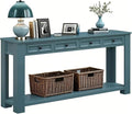 LKTART Solid Wood Console Table, 63 in Long Sofa Table Entryway Table by LKTART