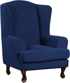 Turquoize Wingback Chair Covers 2 Piece Wing Chair Slipcover Stretch Slipcovers by Turquoize