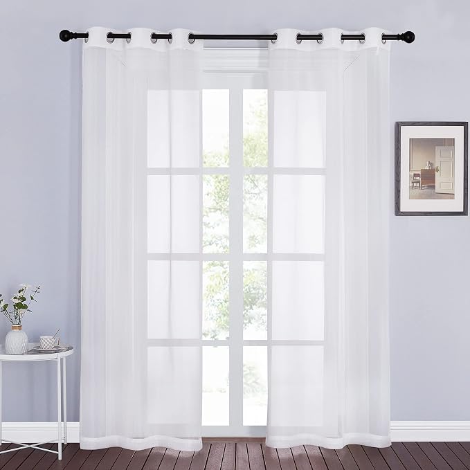 NICETOWN Sheer Curtains for Windows 84 inch Length by NICETOWN